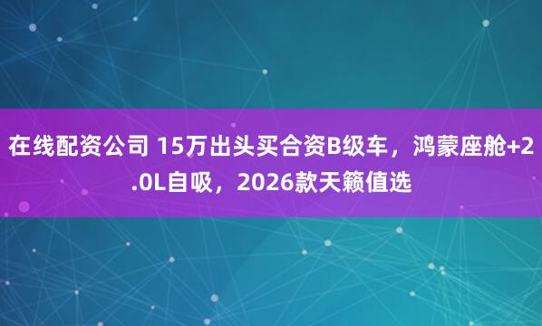 在线配资公司 15万出头买合资B级车，鸿蒙座舱+2.0L自吸，2026款天籁值选